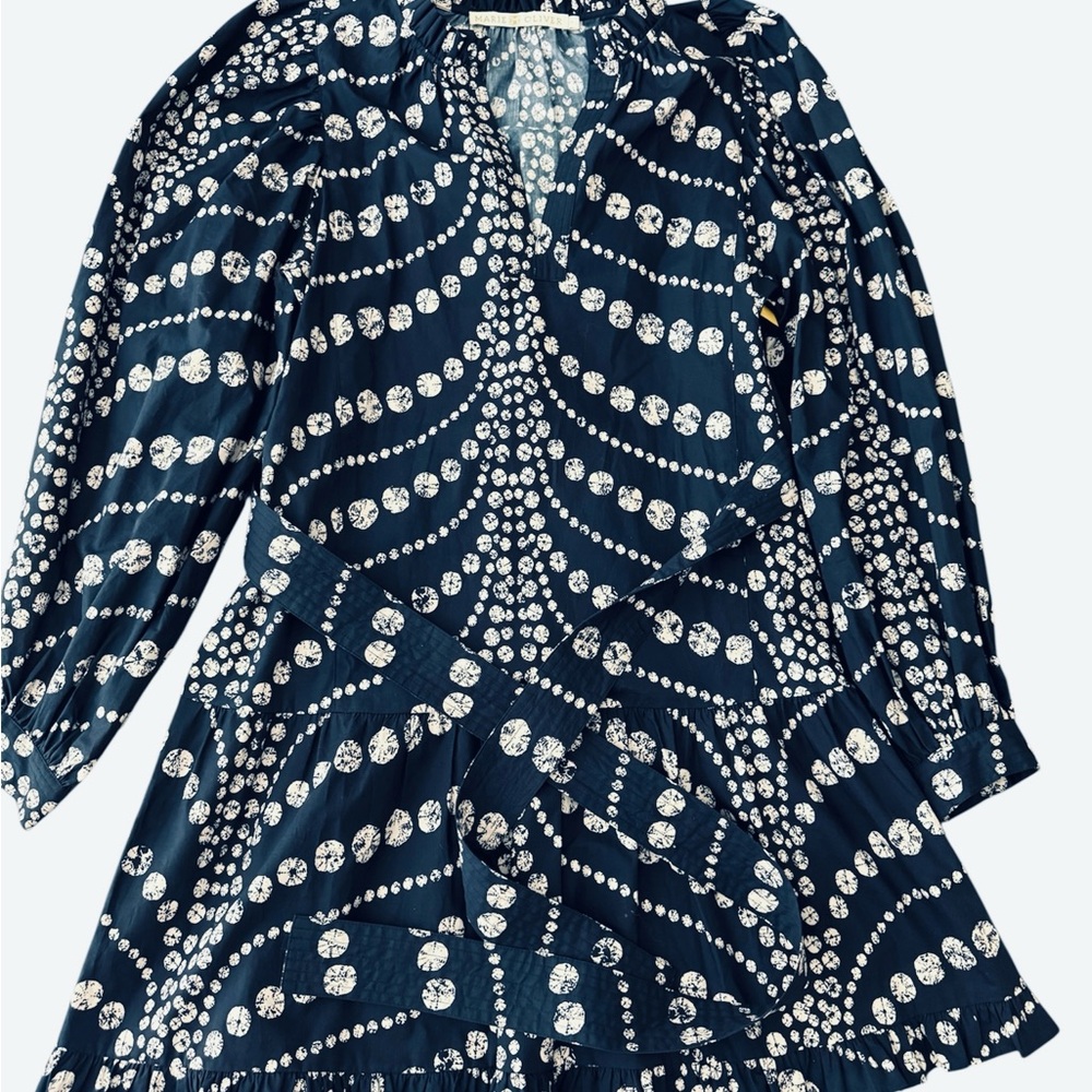 Marie Oliver Navy and White Dress